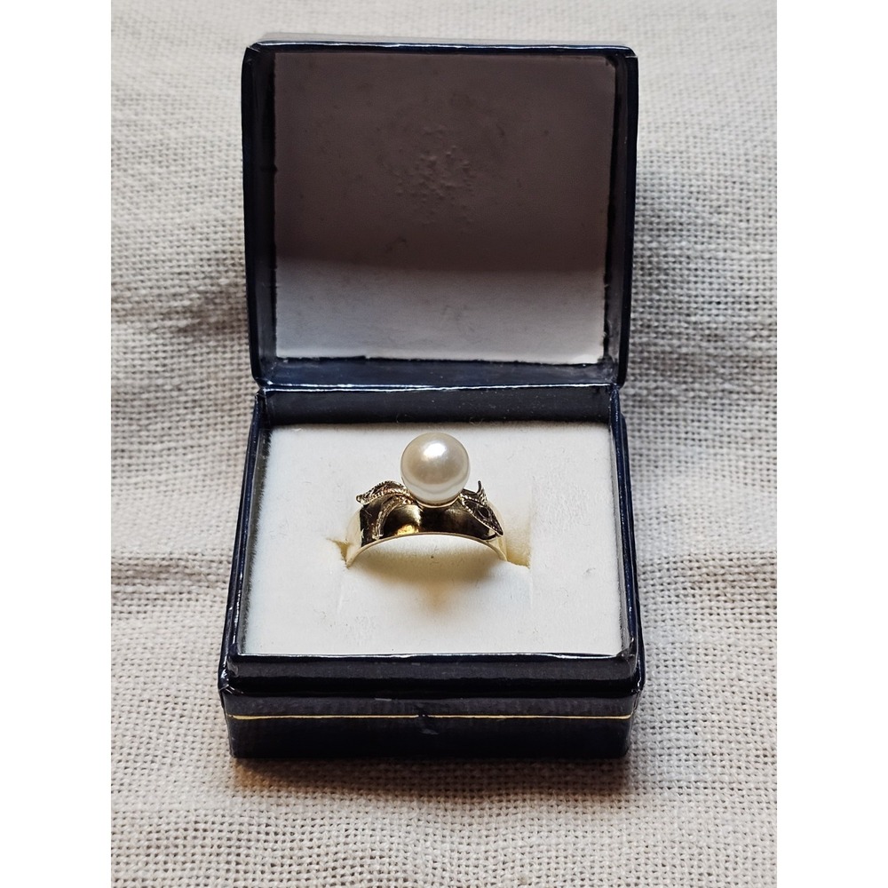 Vintage Gold Handmade Pearl Designed Fashion Ring